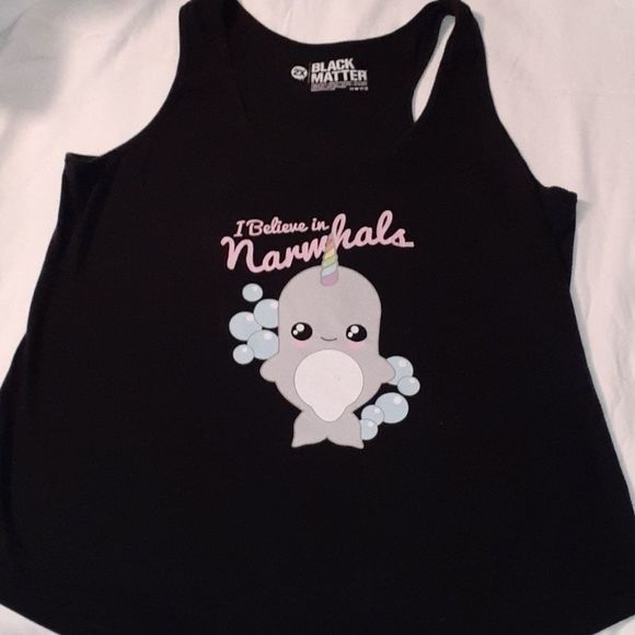 I Believe in Narwhals Racerback Tank Top 2X XXL - Picture 1 of 3